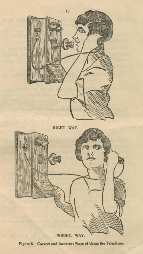 Correct and Incorrect Ways of Using the Telephone, 1928