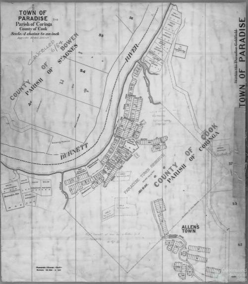 Paradise town plan, c1892