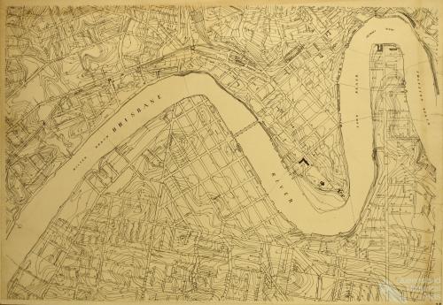 United States Army map of Brisbane, c1941