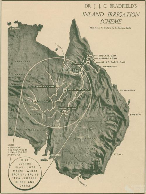 Bradfield's inland irrigation scheme, Walkabout, January 1947