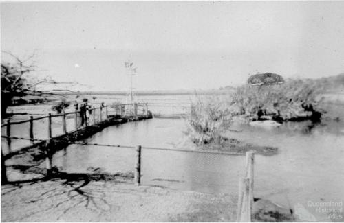 Crocodile enclosure at Mount St John Zoo, 1940s