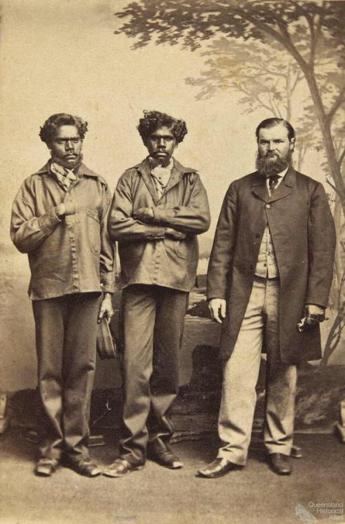 William Landsborough with Jemmy and Jack Fisherman, 1862