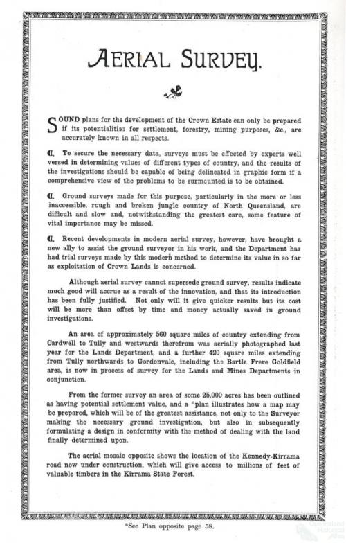 Aerial survey west of Tully, 1936