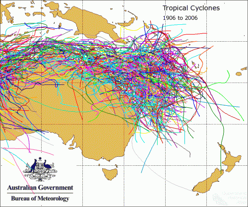 Tropical cyclones, 1906-2006