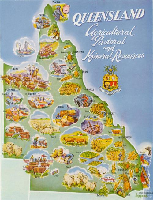 Queensland, agricultural pastoral and mineral resources, 1959