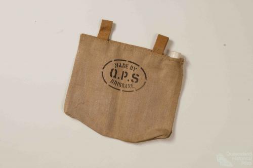 Canvas water bag, c1960s