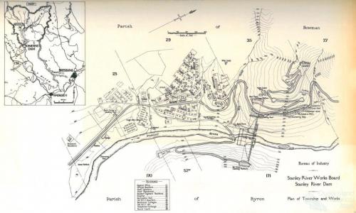 Township and works at Somerset Dam, 1937