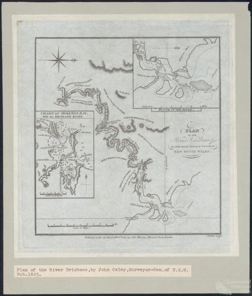 Plan of the River Brisbane by John Oxley, 1825