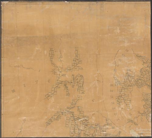 Southern portion of Queensland showing surveyed runs, 1872