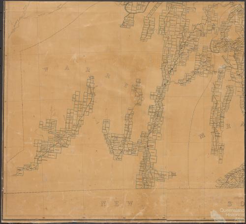 Southern portion of Queensland showing surveyed runs, 1872