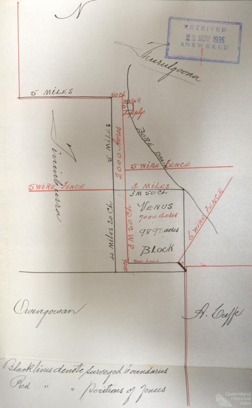 Venus block, Tinnenburra, 1935