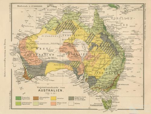 Vegetation map of Australia, 1906