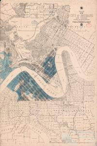 Flood Map City of Brisbane, 1893