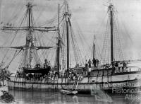 South Sea Islanders arriving in Bundaberg by ship, c1893