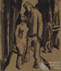 Woman and soldier (Pick up), 1942