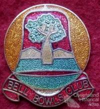 Club badges from Western Queensland towns in the range of the bottle tree