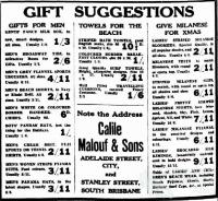 Advertisement Calile Malouf & Sons, 1933