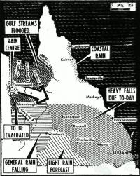 Rainfall in Queensland, February 1953