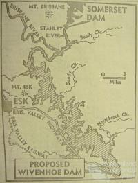 Proposed Wivenhoe Dam, 1972