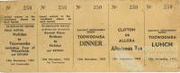 Railway excursion tickets, Toowoomba and Clifton, 1953