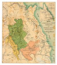 Map of Atherton and Evelyn Tablelands and Oswald’s Track, 1918