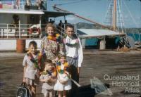 Hyndman family arriving on Thursday Island, 1958