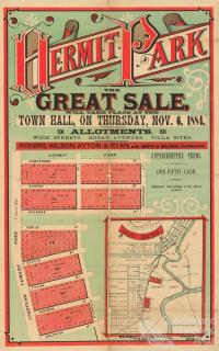 Estate map of Hermit Park, 1884