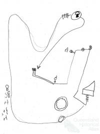 Girl B, freehand map of Cherbourg