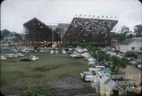 Temporary tennis stands, Davis Cup, Milton, 1956