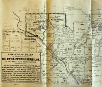 Location plan, Mt Etna Fertilisers, 1924