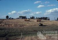 Laying telecommunication cable, Darling Downs, 1978