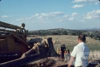 Laying telecommunication cable, Darling Downs, 1978