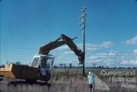 Redundant telephone pole, Chinchilla Shire, 1979