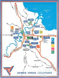 Commonwealth Games, venue locations, 1982