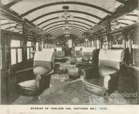 Parlour car, Southern Mail train, 1912