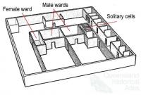 Plan of communal wards, Queens Street gaol, Brisbane, 1850s