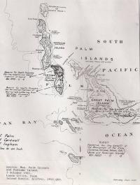 Map of Palm and Surrounding Islands, 1941