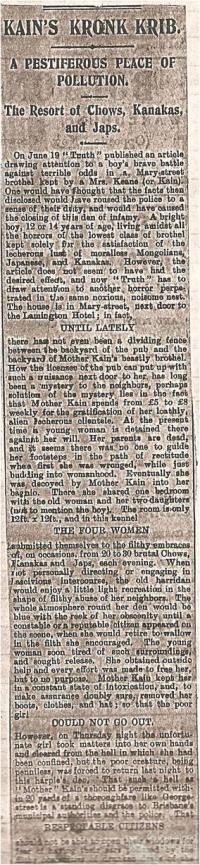 A pestiferous place of pollution, Truth (Brisbane), 2 October 1904