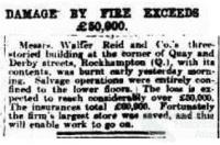 Fires at Walter Reid building Rockhampton, 1912-18