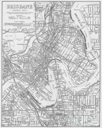 Brisbane, central part, 1951