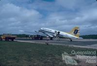 Air Queensland DC3 at Lockhart River airstrip, 1982