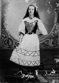 Anna Christina Kruse in Danish national costume