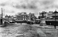 Byrnes statue at Petrie Bight, junction of Wickham and Boundary Streets, c1911