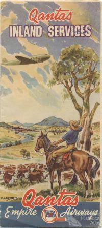 Qantas Inland Services brochure, 1945