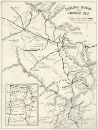 Darling Downs and Granite Belt (tourist map), c1935