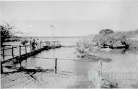 Crocodile enclosure at Mount St John Zoo, 1940s