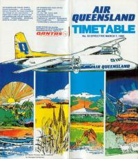 Air Queensland timetable, 1982