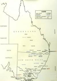 AML&F Offices, branches and pastoral stations, 1956