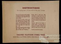 Television test viewing card