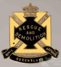 Civil Defence badge, Rescue and Demolition